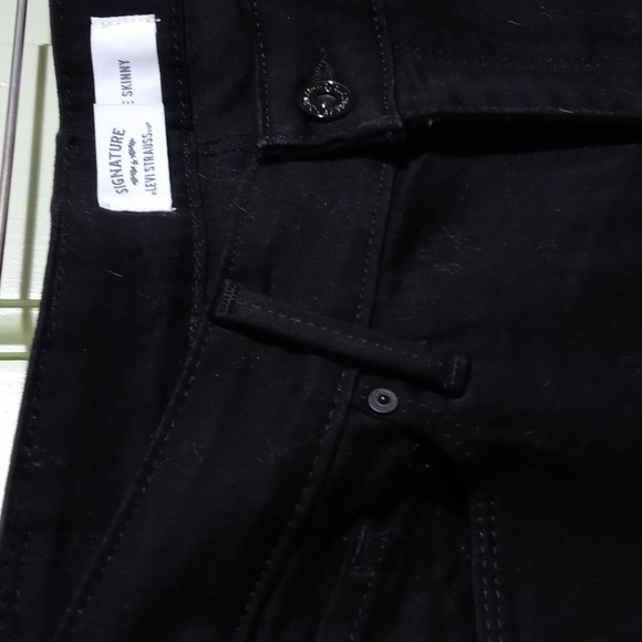 Women's Levi's Signature Levi's 33W 30L size 16 M jet black mid rise skinny - Picture 7 of 11